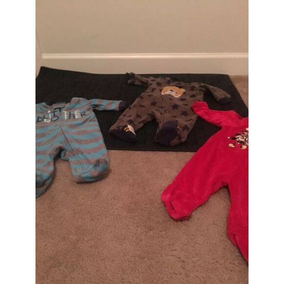 Baby NewBorn Boys Mixed Clothing Lotof 3-Items Sz 0/3 Months Sleepers